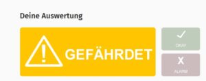 screenshot eines selbsttests